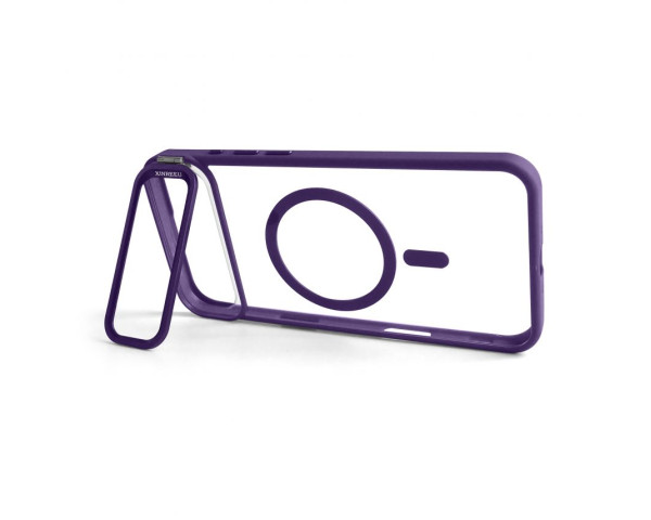 Чохол з функцією MagSafe для Apple iPhone 17 Air з підставкою та захистом для камер violet (02)
