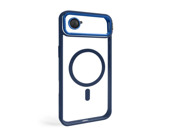 Чохол з функцією MagSafe для Apple iPhone 17 Air з підставкою та захистом для камер dark blue (04)