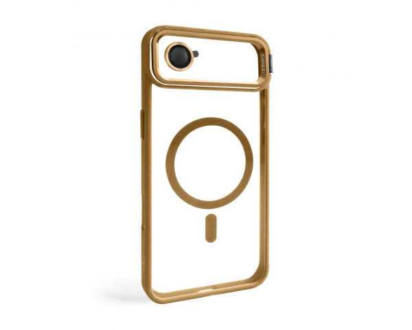 Чохол з функцією MagSafe для Apple iPhone 17 Air з підставкою та захистом для камер gold brown (09)