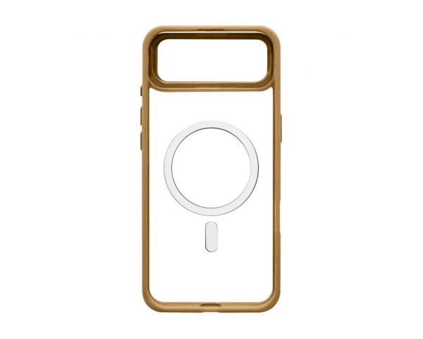 Чохол з функцією MagSafe для Apple iPhone 17 Air з підставкою та захистом для камер gold brown (09)