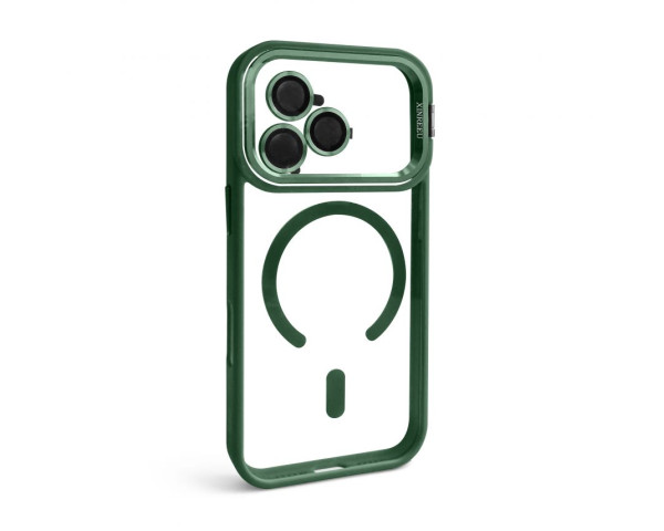 Чохол з функцією MagSafe для Apple iPhone 17 Pro з підставкою та захистом для камер green (01)