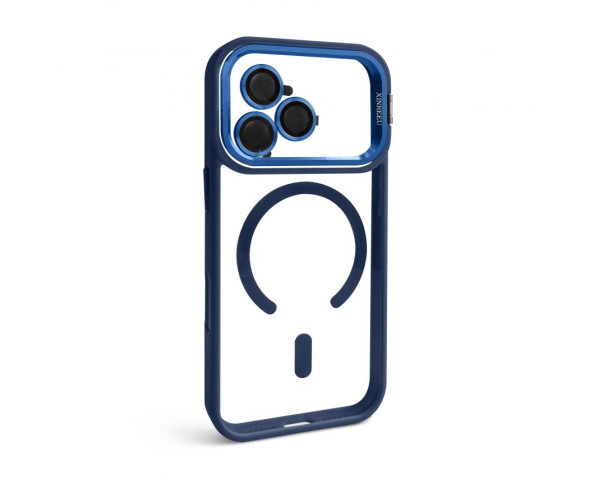 Чохол з функцією MagSafe для Apple iPhone 17 Pro з підставкою та захистом для камер dark blue (04)