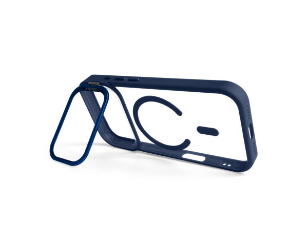 Чохол з функцією MagSafe для Apple iPhone 17 Pro з підставкою та захистом для камер dark blue (04)