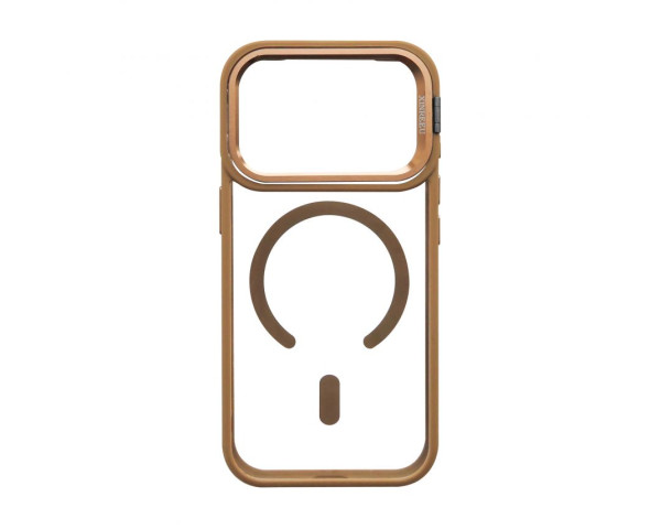 Чохол з функцією MagSafe для Apple iPhone 17 Pro з підставкою та захистом для камер gold brown (09)