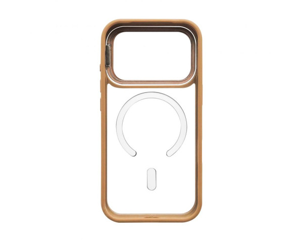 Чохол з функцією MagSafe для Apple iPhone 17 Pro з підставкою та захистом для камер gold brown (09)
