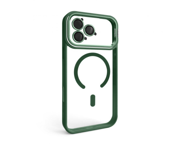 Чохол з функцією MagSafe для Apple iPhone 17 Pro Max з підставкою та захистом для камер green (01)