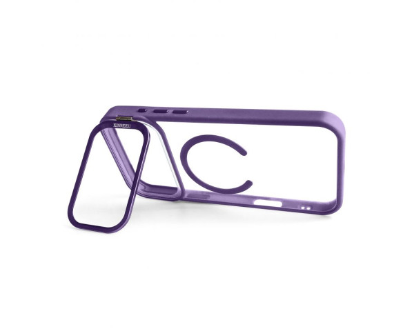 Чохол з функцією MagSafe для Apple iPhone 17 Pro Max з підставкою та захистом для камер violet (02)