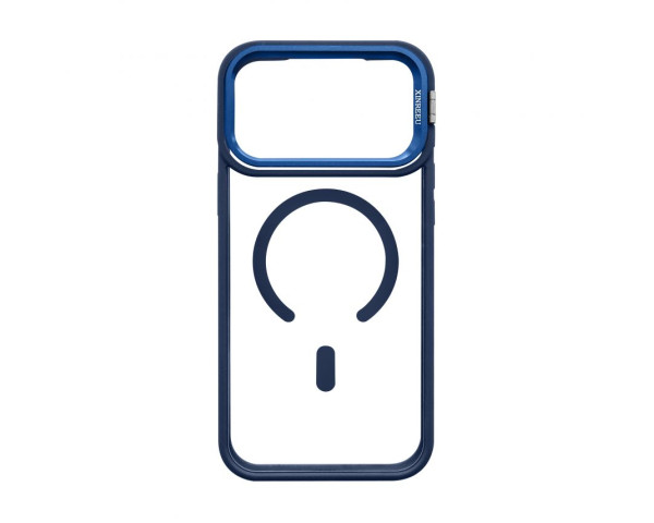 Чохол з функцією MagSafe для Apple iPhone 17 Pro Max з підставкою та захистом для камер dark blue (04)