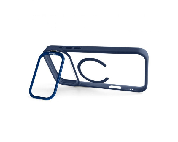 Чохол з функцією MagSafe для Apple iPhone 17 Pro Max з підставкою та захистом для камер dark blue (04)