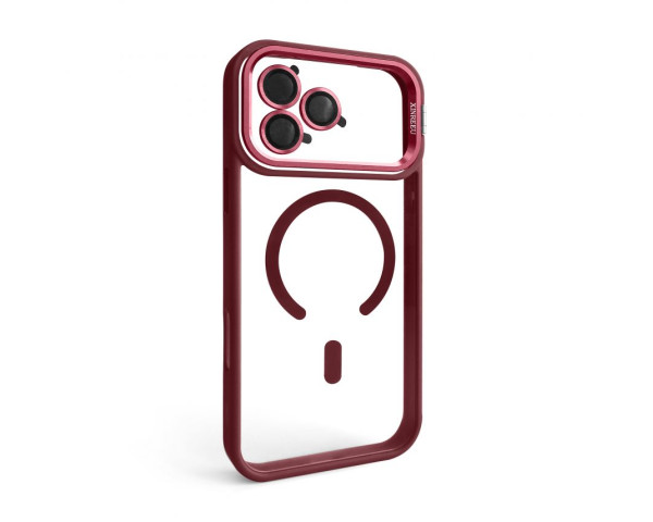 Чохол з функцією MagSafe для Apple iPhone 17 Pro Max з підставкою та захистом для камер bordo (05)