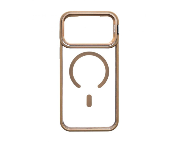 Чохол з функцією MagSafe для Apple iPhone 17 Pro Max з підставкою та захистом для камер gold brown (09)