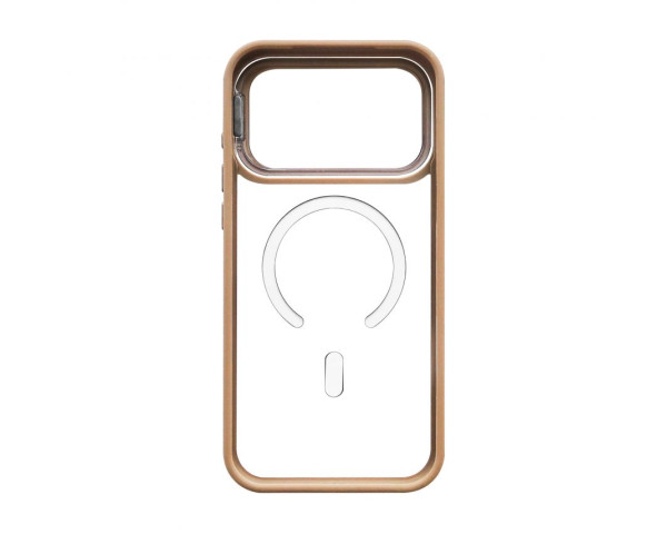 Чохол з функцією MagSafe для Apple iPhone 17 Pro Max з підставкою та захистом для камер gold brown (09)