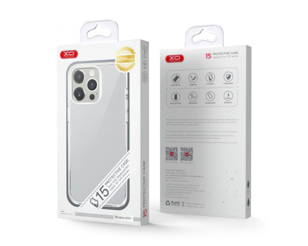 Чохол XO K01 для Apple iPhone 15 Pro прозорий