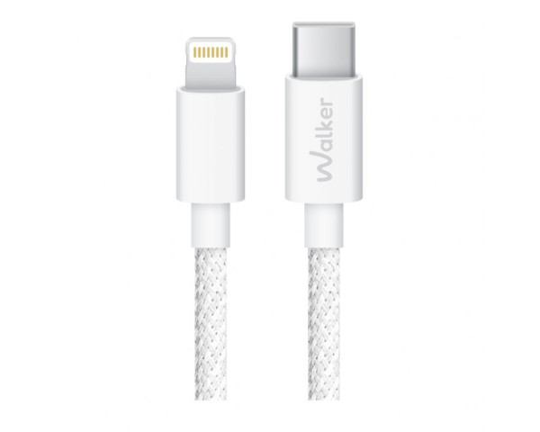 Кабель USB WALKER C860 Type-C to Lightning white