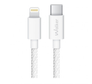 Кабель USB WALKER C860 Type-C to Lightning 2м white