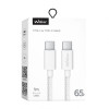 Юсб кабель usb шнур тайпсі type c тайп сі для айфона швидкої зарядки телефона планшета айфон дріт передавання даних WALKER C860 60 W 1 м білий з підтримкою quick charge