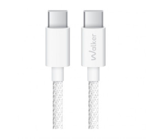 Юсб кабель usb шнур тайпсі type c тайп сі для айфона швидкої зарядки телефона планшета айфон дріт передавання даних WALKER C860 65 W 2 м білий з підтримкою quick charge