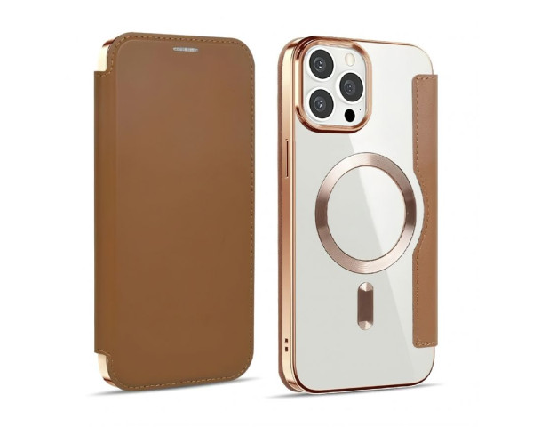 Чохол-книжка з функцією MagSafe для Apple iPhone 15 Pro Max brown gold (4)