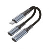 Адаптер WALKER WA-035 Type-C to Type-C Audio + Type-C 100W grey