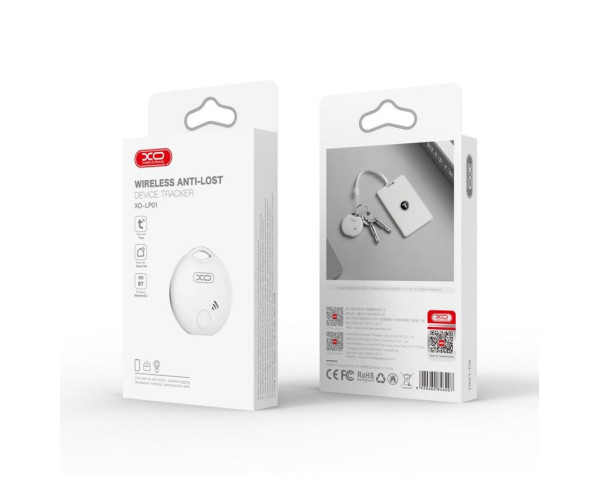 Розумний брелок XO LP01 AirTag для системних пристроїв Apple/Android white