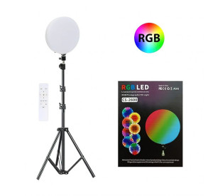 LED лампа RGB CS-2600 10inch 20W кругла + стійка на підлогу