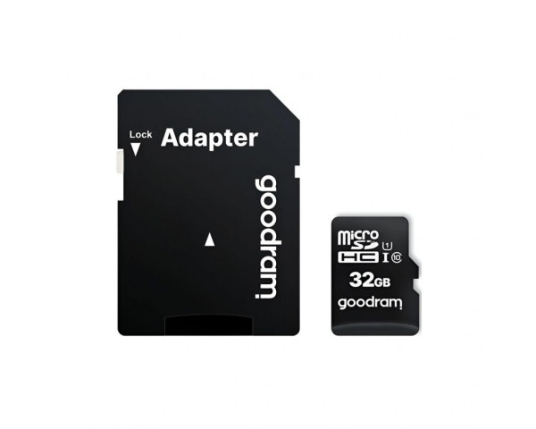 Карта памяти Goodram MicroSDHC 32GB Class 10 UHS-I + SD-адаптер (M1AA-0320R12)