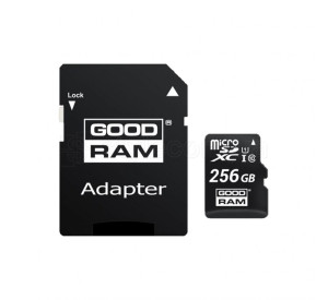 Карта памяти Goodram MicroSDXC 256GB Class 10 UHS-I + SD-адаптер (M1AA-2560R12)