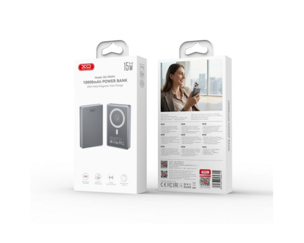 Power Bank XO PR294 10000mAh MagSafe grey