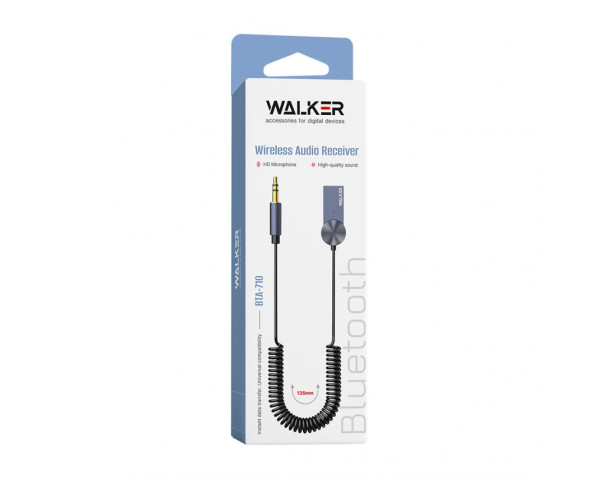 Бездротовий аудіо ресивер WALKER BTA-710 Car Receiver to AUX 3.5мм Bluetooth