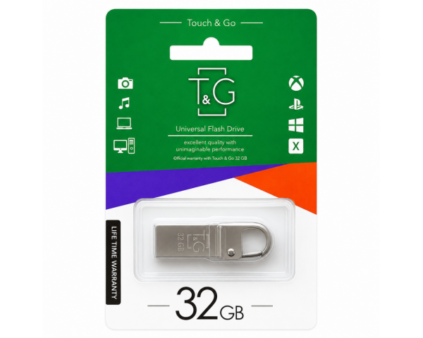 Флеш-пам'ять USB T&G Metal 32GB USB 2.0 (027) з карабіном