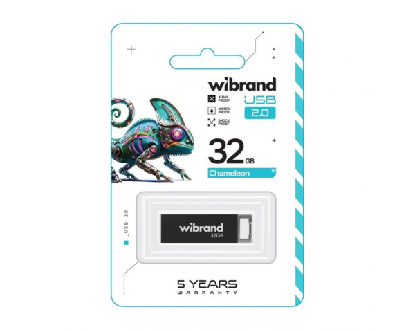 Флеш-пам'ять USB Wibrand Chameleon 32GB USB 2.0 black