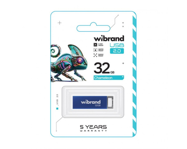 Флеш-пам'ять USB Wibrand Chameleon 32GB USB 2.0 blue