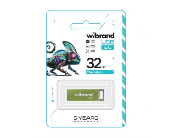 Флеш-пам'ять USB Wibrand Chameleon 32GB USB 2.0 light green