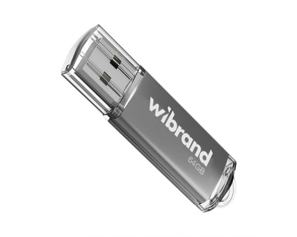 Флеш-память USB Wibrand Сougar 64GB USB 2.0 silver