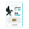 Флеш-пам'ять USB Wibrand Hawk 64GB USB 2.0 gold