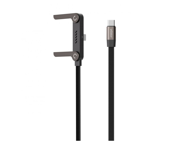 Кабель USB WALKER C880 Type-C to Type-C з підставкою 1.5m black