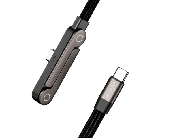 Кабель USB WALKER C880 Type-C to Type-C з підставкою 1.5m black