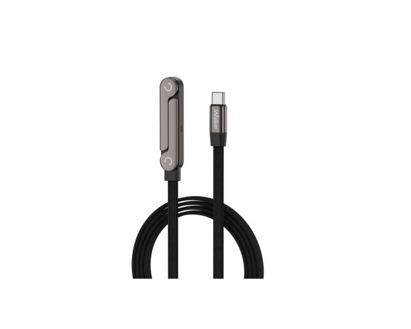 Кабель USB WALKER C880 Type-C to Type-C з підставкою 1.5m black