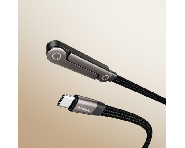 Кабель USB WALKER C880 Type-C to Type-C з підставкою 1.5m black