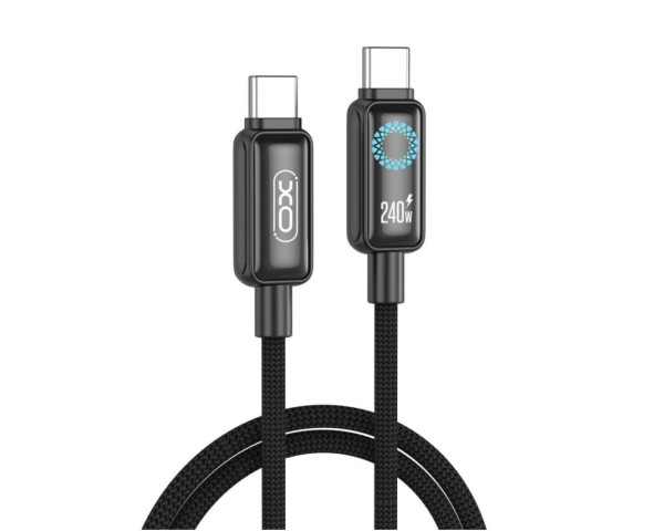 Кабель USB XO NB-Q312A 240W Type-C to Type-C 1м black