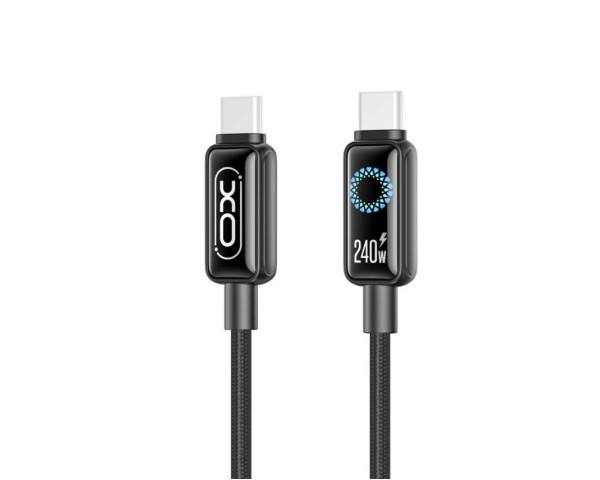 Кабель USB XO NB-Q312A 240W Type-C to Type-C 1м black