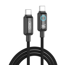 Кабель USB XO NB-Q312B 240W Type-C to Type-C 2м black