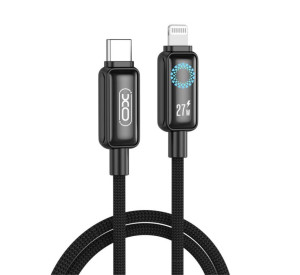 Кабель USB XO NB-Q312C 27W Type-C to Lightning 1м black