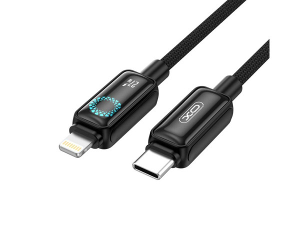 Кабель USB XO NB-Q312C 27W Type-C to Lightning 1м black