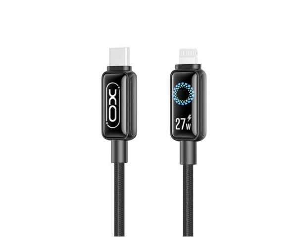 Кабель USB XO NB-Q312C 27W Type-C to Lightning 1м black