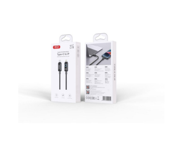 Кабель USB XO NB-Q312C 27W Type-C to Lightning 1м black