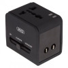 Сетевой адаптер (переходник) XO WL01 UK, EU, US black