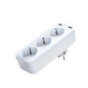 Сетевой адаптер (переходник) XO WL08 3AC / 2USB_2.4A white