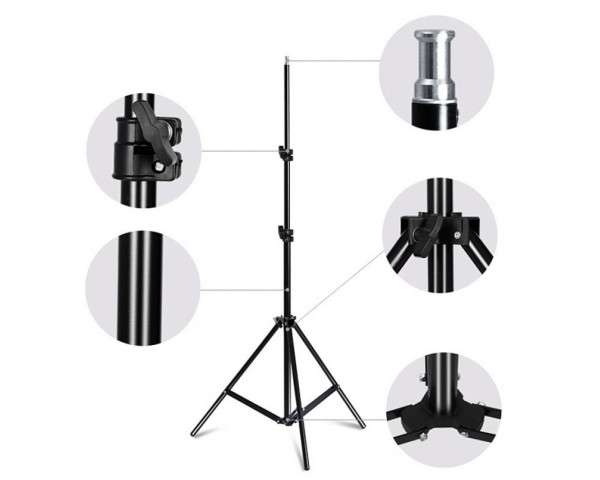 Кільцева лампа WALKER WLR-2650R RGB (26см) + стійка на підлогу (2,1м)