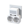 Сетевой адаптер (переходник) XO WL09 2AC / 2USB_2.4A с ночником white
